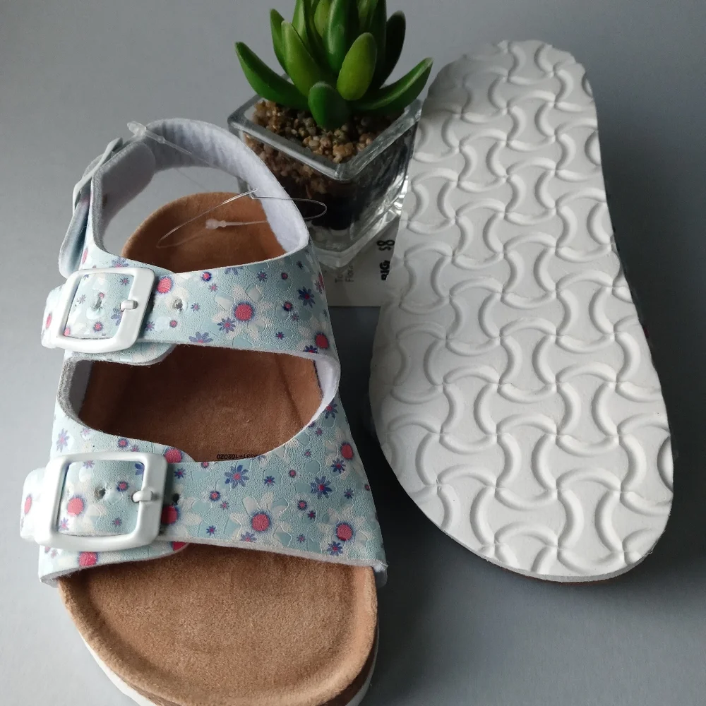 Sandals Toddler 9/10 Floral Adjustable Straps Comfortable And Fresh Casual